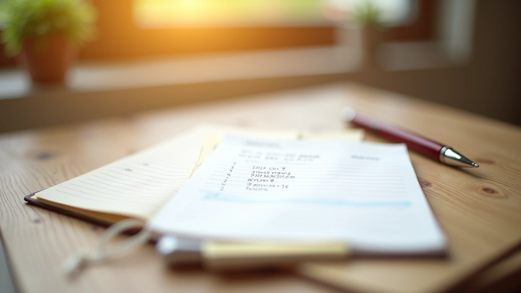 Poznámkový blok s plánováním měsíčních příkazů na spořicí účet