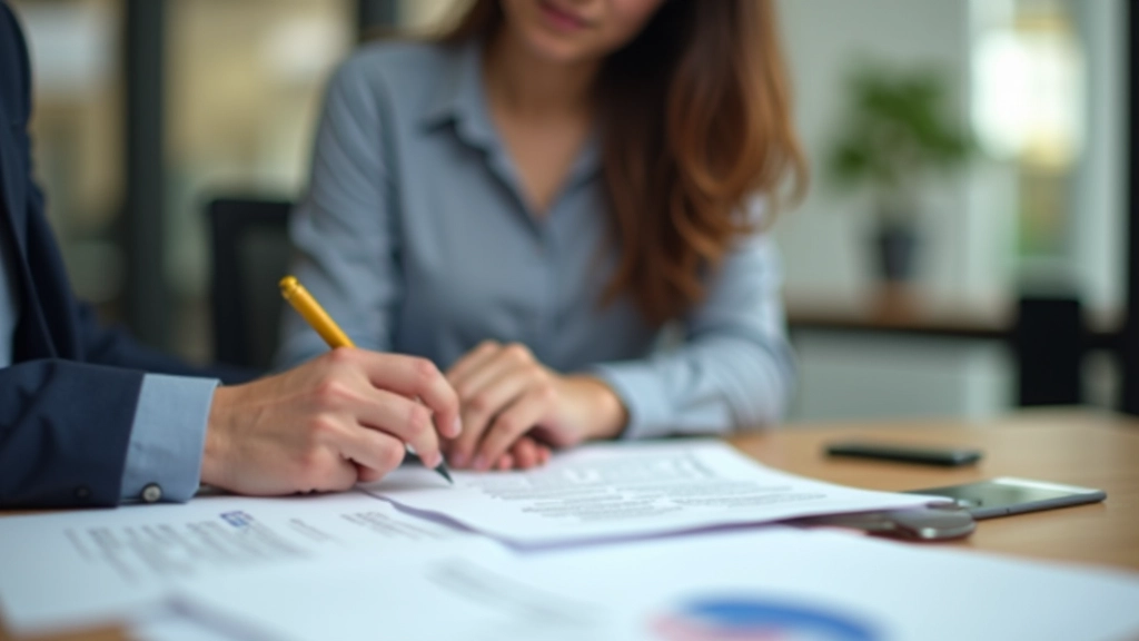 Člověk čte bankovní podmínky a dokumenty